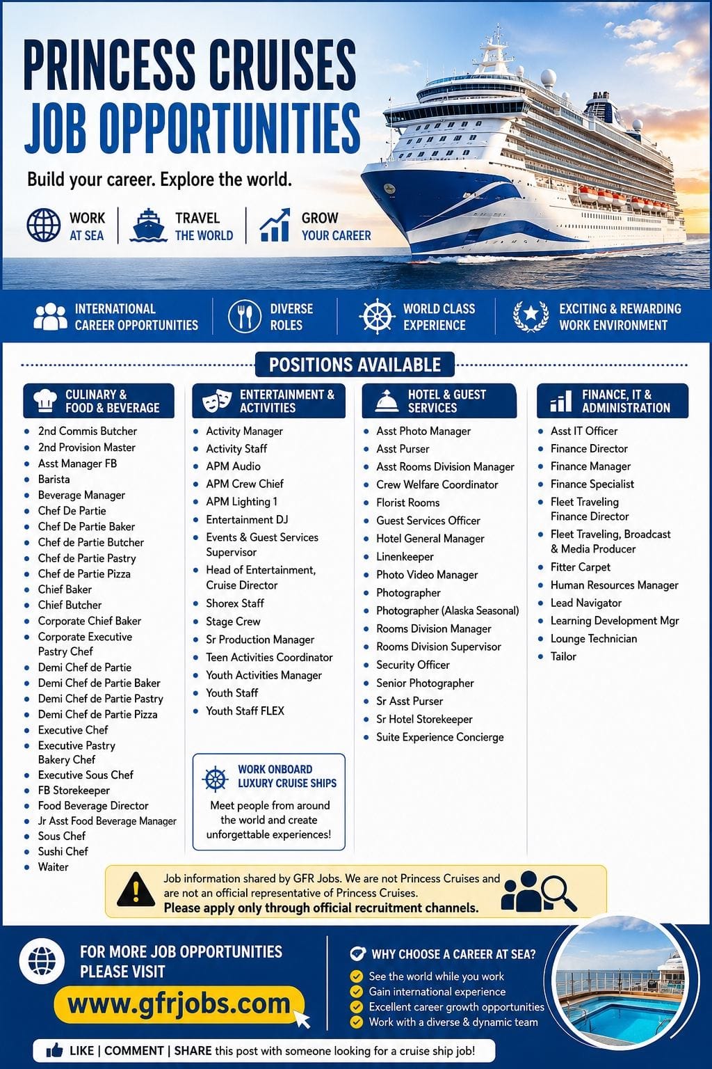 Princess Cruises Careers: Cruise Ship Jobs & How to Apply